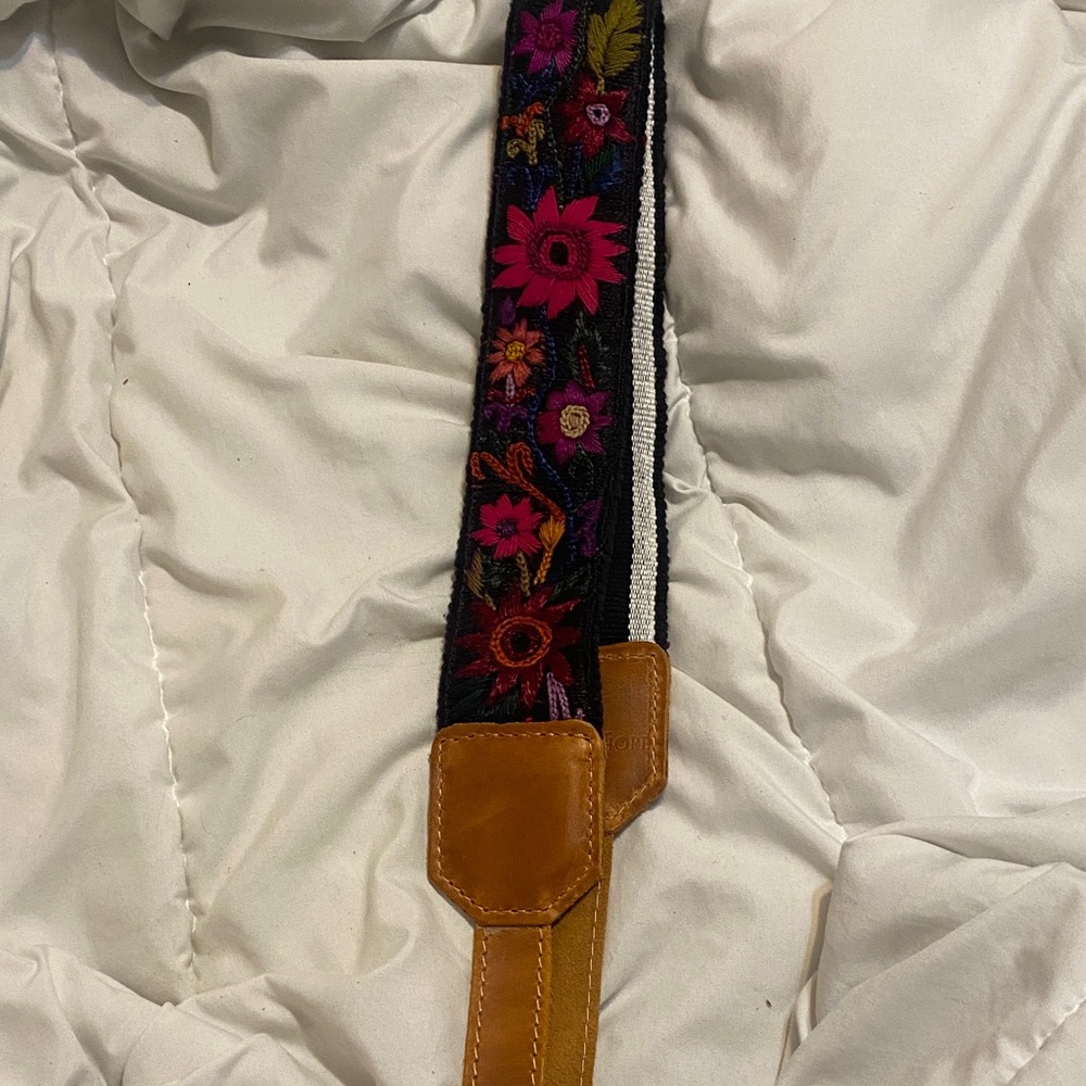 Floral Embroidered Strap Women Bag